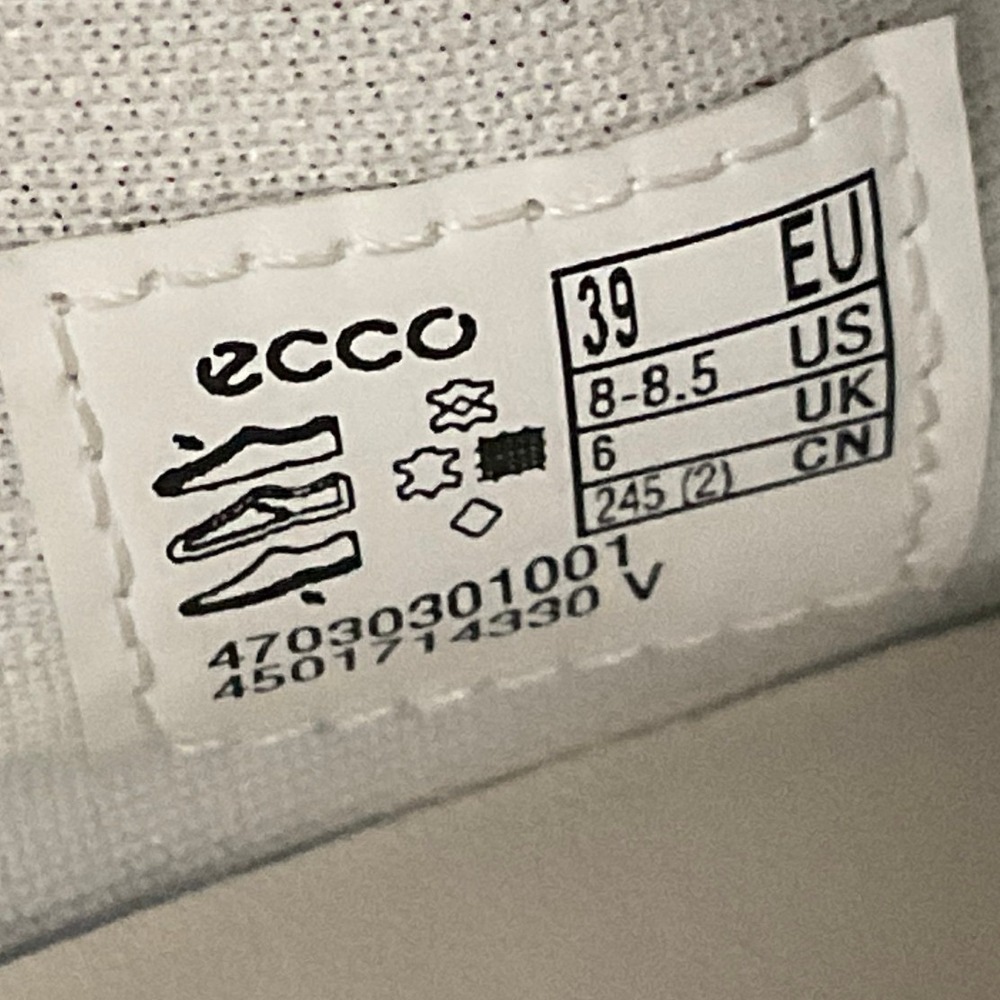 ECCO Soft 7 Womens 8.5 Black Patent Leather Lace Up Sneakers 39 47030301001 - Picture 5 of 14